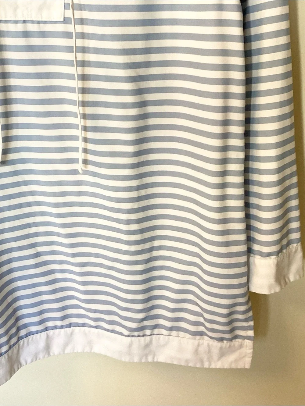 Solumbra Long Sleeve Seychelles Striped Beach Tunic - Blue/White - L